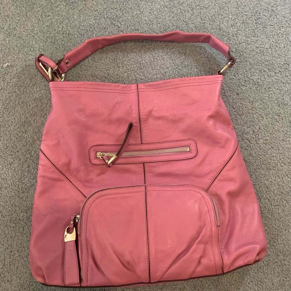 B makowsky purple leather purse